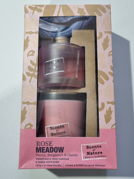 Tilley - Rose Meadow Candle & Reed Gift Set