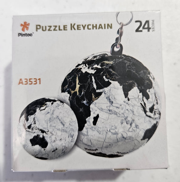 Pintoo Puzzle Keychain- Marble Earth - Main Image