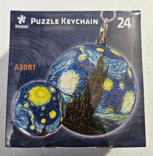 Pintoo Puzzle Keychain - Vincent van Gogh The Starry Night. June 1889
