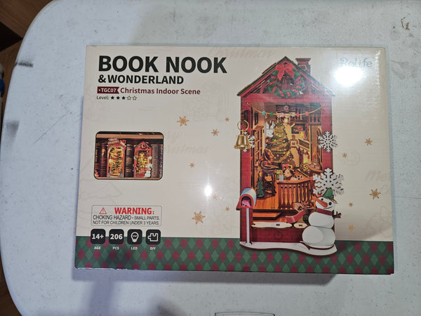 Book Nook Christmas Indoor Scene