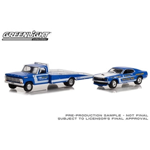 Greenlight 1/64 Ford ramp truck and Mustang