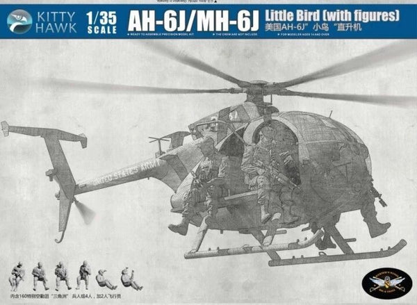 Kittyhawk 1/35 AH-6J Little Bird with figures