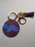 Key Ring - Purple Turtle