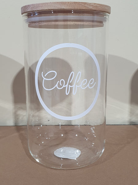 Glass Jar Large - Coffee