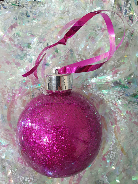 Dark Pink Bauble (Ready for Customising)