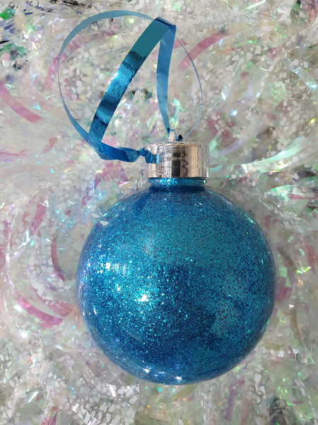 Frost Blue Bauble - (Ready for Customising)