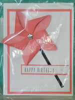 Happy Birthday - Pink Windmill