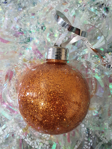 Orange Gold Bauble (Ready for Customising)