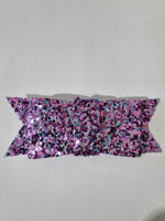 Hair Bow - Purple Blue Sequin