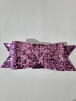 Hair Bow - Purple Sequin