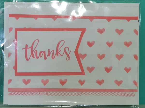 Thanks - Pink Hearts