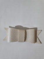 Hair Bow - White Texture