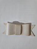 Hair Bow - White Texture